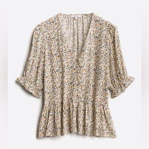 Madewell Binah Peplum Top (Size M)